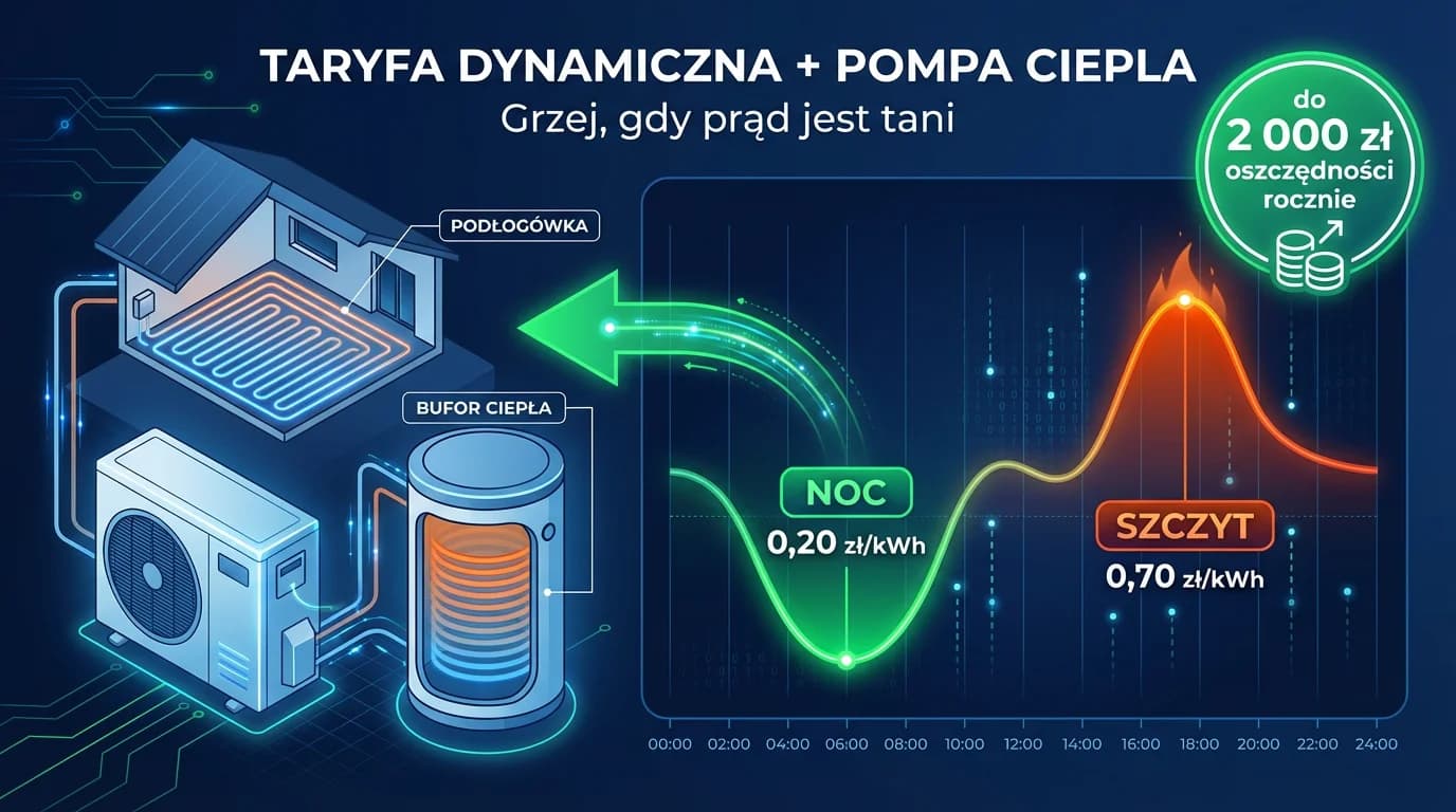 Taryfa dynamiczna a pompa ciepła - jak płacić mniej za ogrzewanie w 2026
